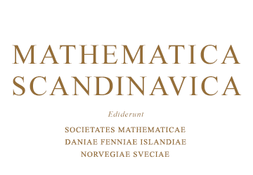 Mathematica Scandinavica skal utgis av MSP